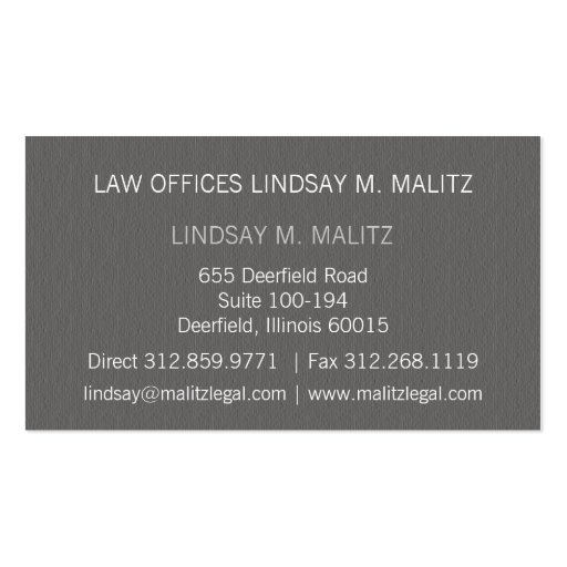 monogram Business Cards - Customized (back side)