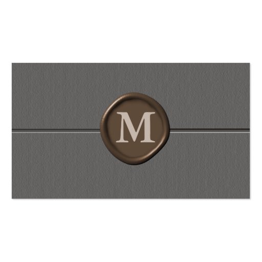 monogram Business Cards - Customized (front side)