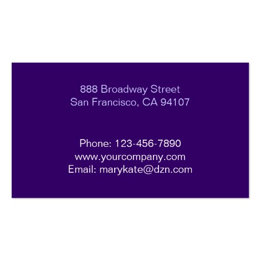 Monogram Business Color Business Card (back side)