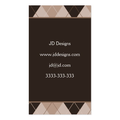 Monogram businesscards business card (back side)