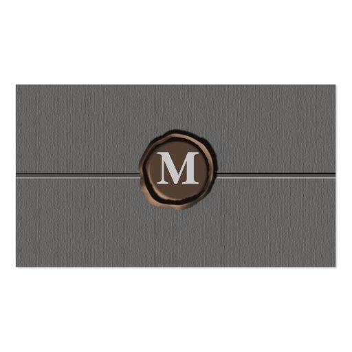 Monogram businesscards business card template (front side)