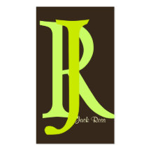 Monogram businesscards business card template