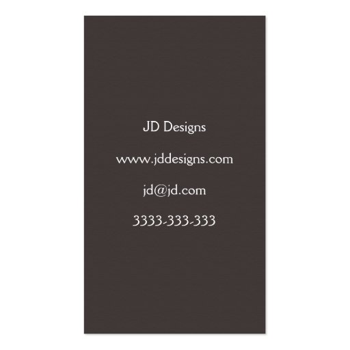 Monogram businesscards business cards (back side)