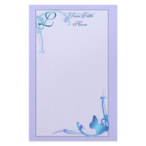 Monogram Butterfly Stationery