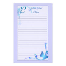Monogram Butterfly Stationery