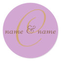 monogram "C" label - personalize names stickers