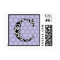 Monogram C | Zebra Polka Dots
