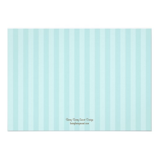 Monogram Cake Bridal Shower Invitation - Blue