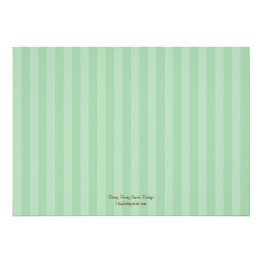Monogram Cake Bridal Shower Invitation - Green