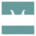 Monogram Canvas Blue White Green Girls Room Decor posters