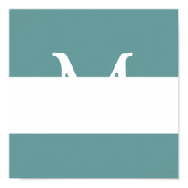 Monogram Canvas Blue White Green Girls Room Decor posters
