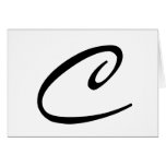 Monogram Card - "C" Customizable