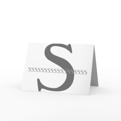 Monogram Card - "S" Customizable by monogramgallery