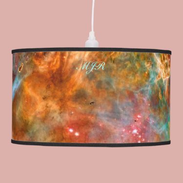 Monogram Carina Nebula in Argo Navis space images Pendant Lamp