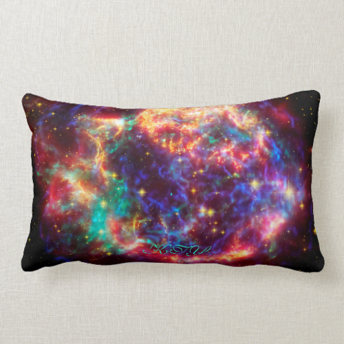 Monogram Cassiopeia, Milky Ways Youngest Supernova Throw Pillow Monogram Cassiopeia, Milky Ways Youngest Supernova Throw Pillow