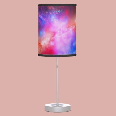Monogram Cigar Galaxy, Messier 8 space picture Table Lamp