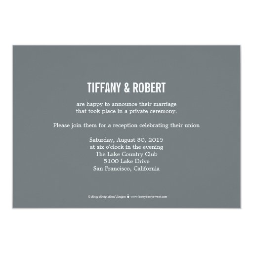 Monogram Collage Wedding Announcement - Gray Personalized Announcements