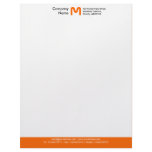 Monogram Color Footer - Orange letterhead