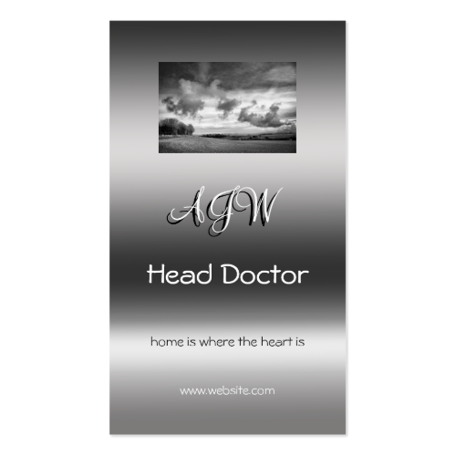 Monogram, Counselling Services, metallic-effect Business Card Monogram, Counselling Services, metallic-effect Business Card