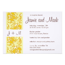 Monogram Couples Shower Invitation