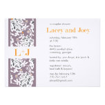 Monogram Couples Shower Invitation Graphite Purple