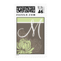Monogram Crysthanamum Postage Stamp stamp
