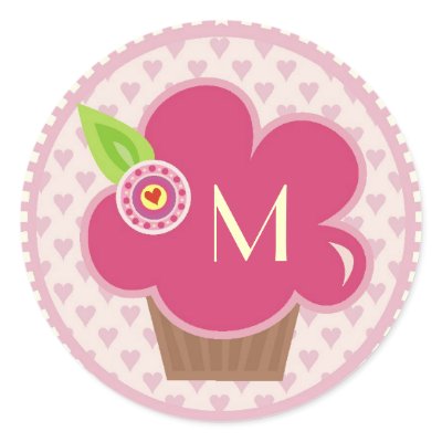 MONOGRAM CUPPYCAKE CUTIE STICKER