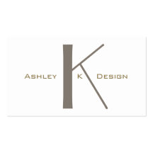 Monogram Custom Graphic Arts Plain Business Card