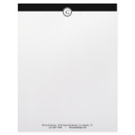 Monogram Customizable Alphabet Black Letterhead