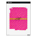 Monogram Cute Girly Pink Trendy Bling Glitter iPad 3 Skins