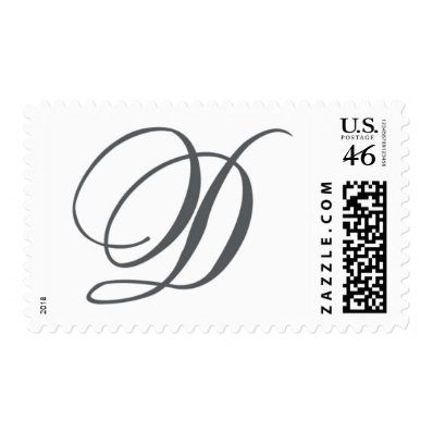 Monogram D 6 by Ceci New York Postage Stamp