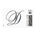 Monogram D 6 by Ceci New York Postage Stamp