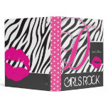 Monogram D - Hip Zebra Photo Album binders