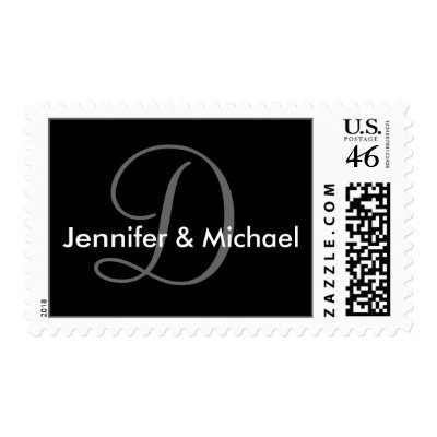 Monogram D Wedding Stamp Postage