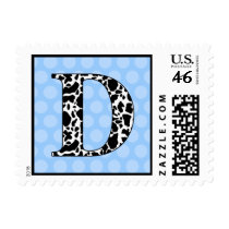 Monogram D | Zebra Polka Dots