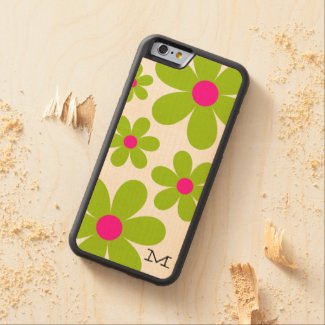 Monogram Daisy iPhone 6 Wood Case Carved® Maple iPhone 6 Bumper