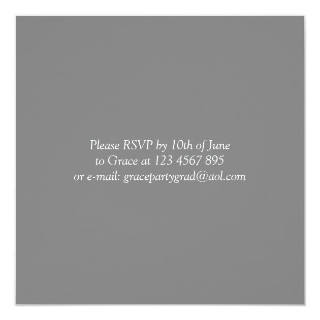 Monogram Damask black white Graduation Party Invitation