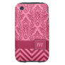 Monogram Damask Chevron Deluxe Designer Tough Iphone 3 Covers