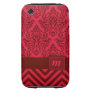 Monogram Damask Chevron Deluxe Designer Iphone 3 Tough Cover