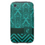 Monogram Damask Chevron Deluxe Designer Tough Iphone 3 Case