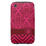 Monogram Damask Chevron Deluxe Designer Iphone 3 Tough Case