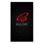 Monogram Damask Design Business Card