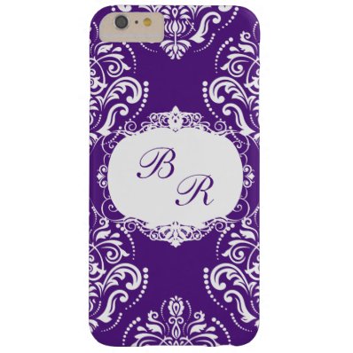 Monogram Damask Pattern Barely There iPhone 6 Plus Case
