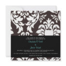 5.25x5.25 - damask; wedding invitation.