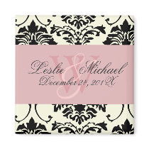 Monogram Damask Wedding, Magnets by Classic_Events Monogram Damask Wedding, Magnets