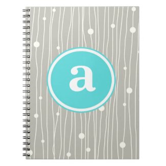 Monogram Dots and Lines notebook