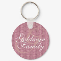 Monogram (Dusty Rose) Family keychains