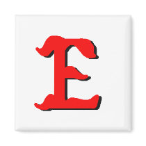 Monogram E Button magnets