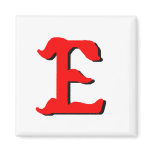Monogram E Button Refrigerator Magnets