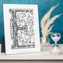 Monogram E plaques